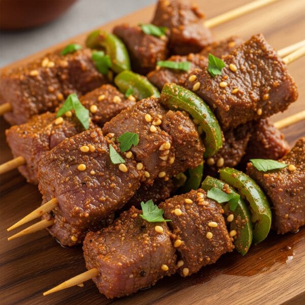 Lamb in Bamboo Skewers